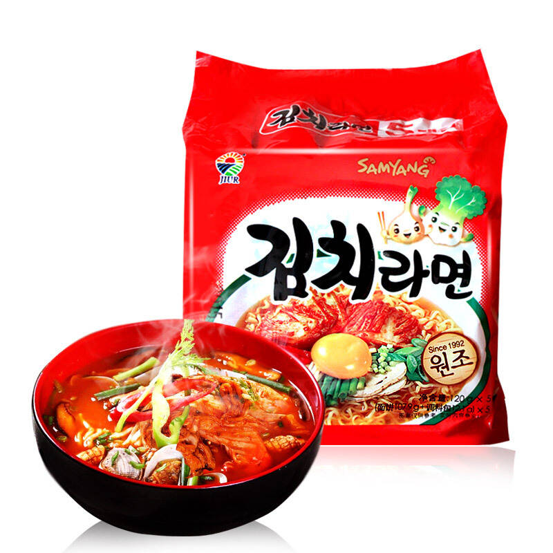 韩国进口九日牌方便面 韩国泡面 泡菜面120g(五袋装)