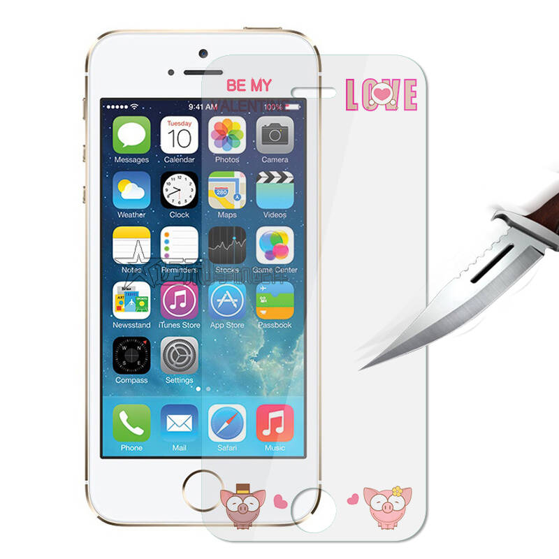 伊凯特图案钢化膜透明适用浮雕保护膜镂空于iphone5/5s/配件5代6t矿用电机车苹果图片