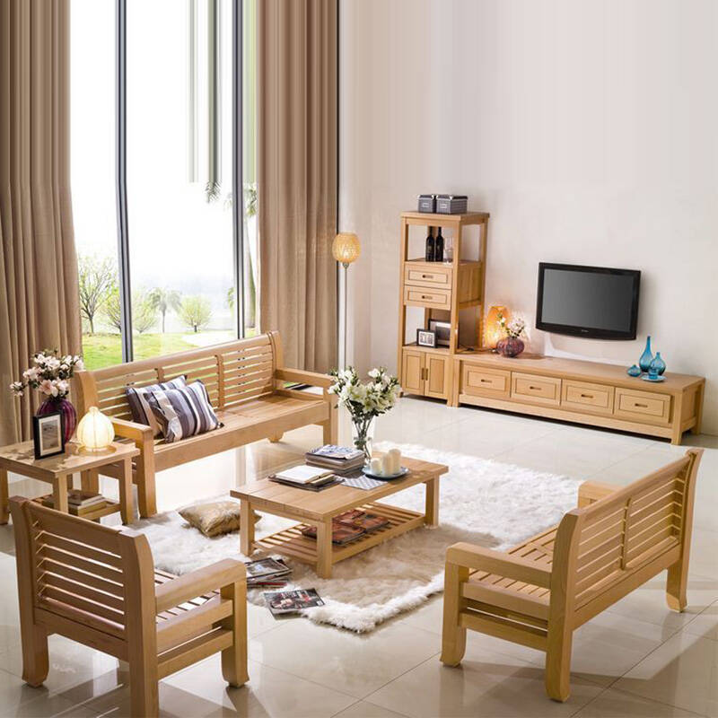 后海 榉木实木沙发 客厅实木组合沙发 中式全实木家具