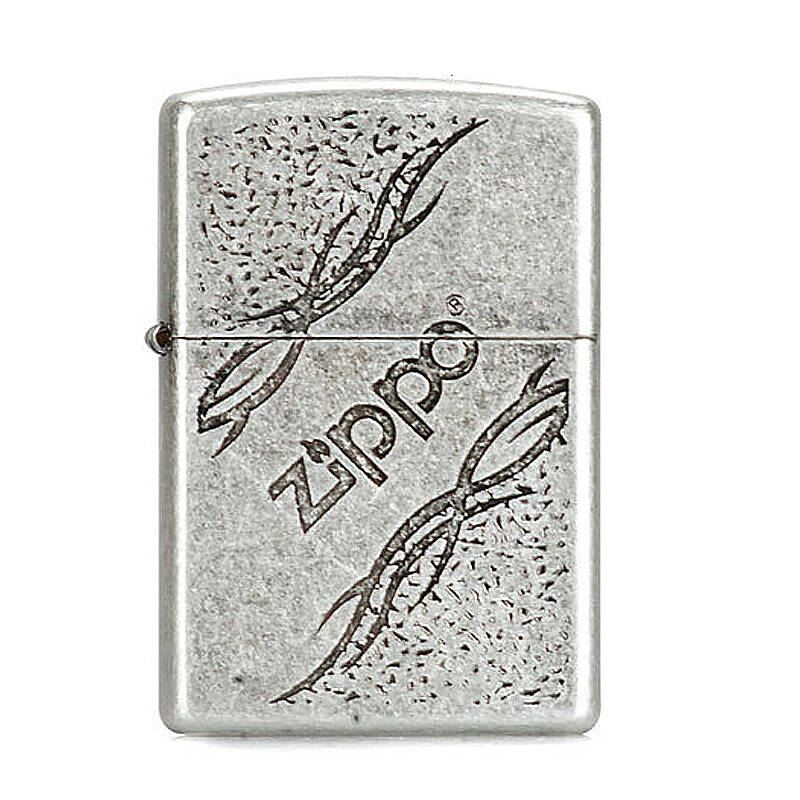 芝宝(zippo)打火机 两面加工波浪纹身图案 仿古银sc1968 /黑冰sc1967