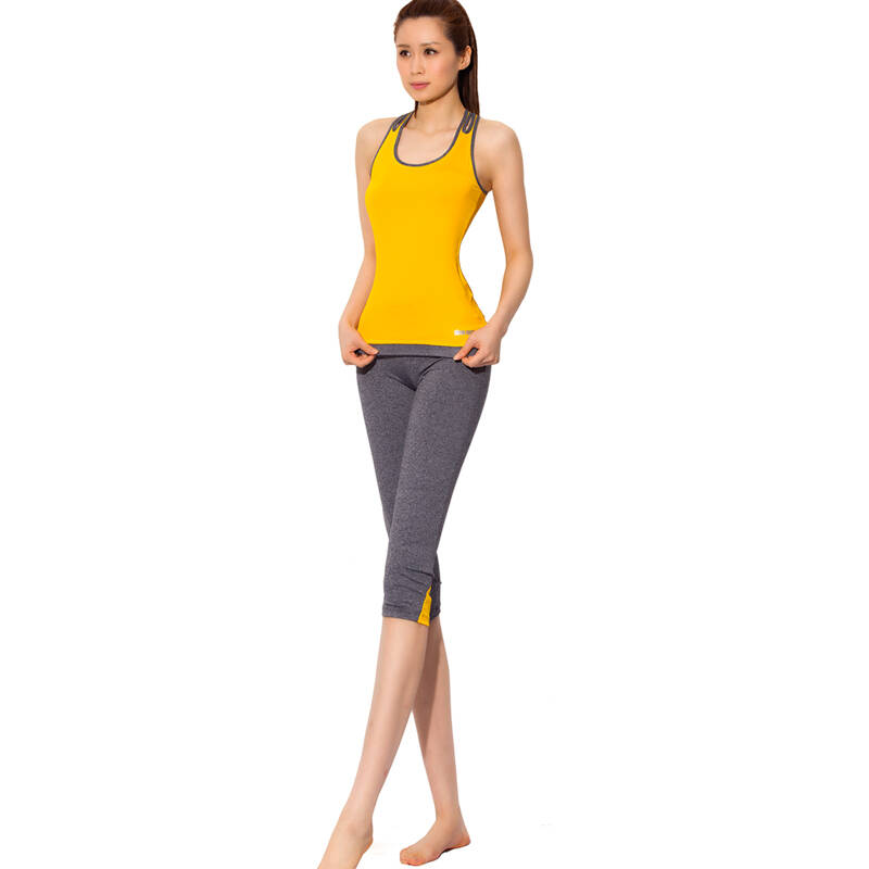瑜伽服套装女夏新款运动背心健身服装七分裤修身健身房运动服跑步服