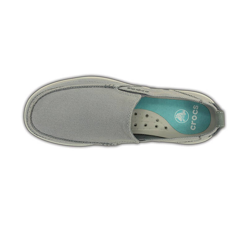 crocs卡骆驰休闲男鞋子 男士沃尔卢经典款帆布鞋平底鞋/11270 冷灰