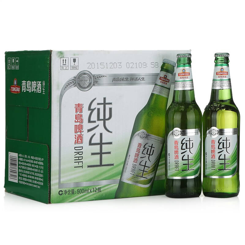 【京东超市】青岛啤酒 tsingtao 纯生500ml*12瓶 整箱