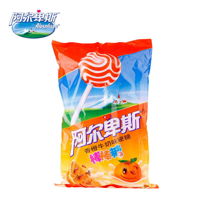 阿尔卑斯 棒棒糖200g/包 硬糖糖果 葡萄牛奶味