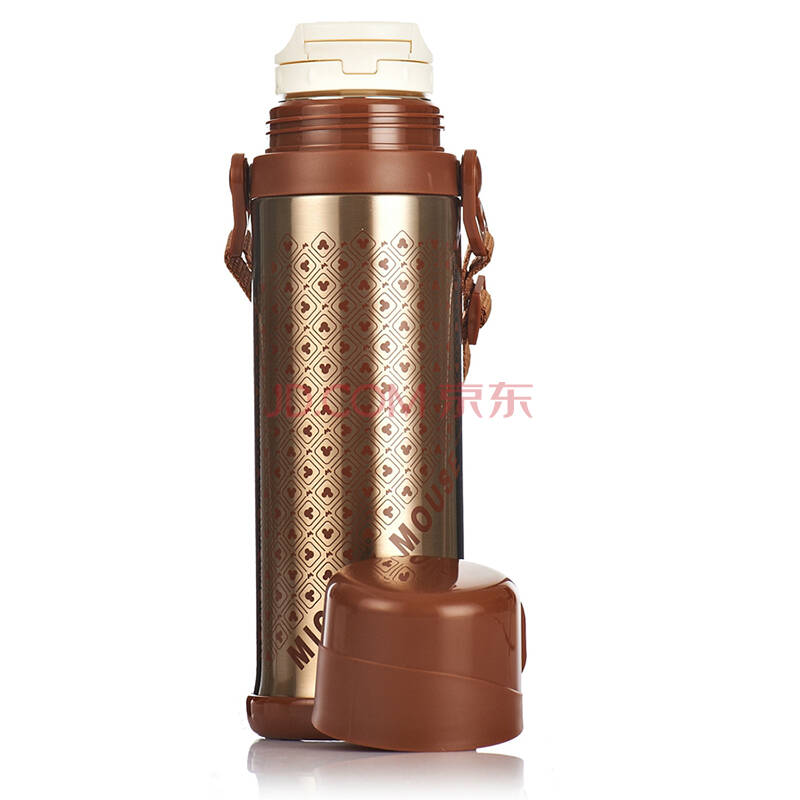 真空水杯创意双盖防漏运动直饮杯学生水瓶喝水杯子 5749金色720ml