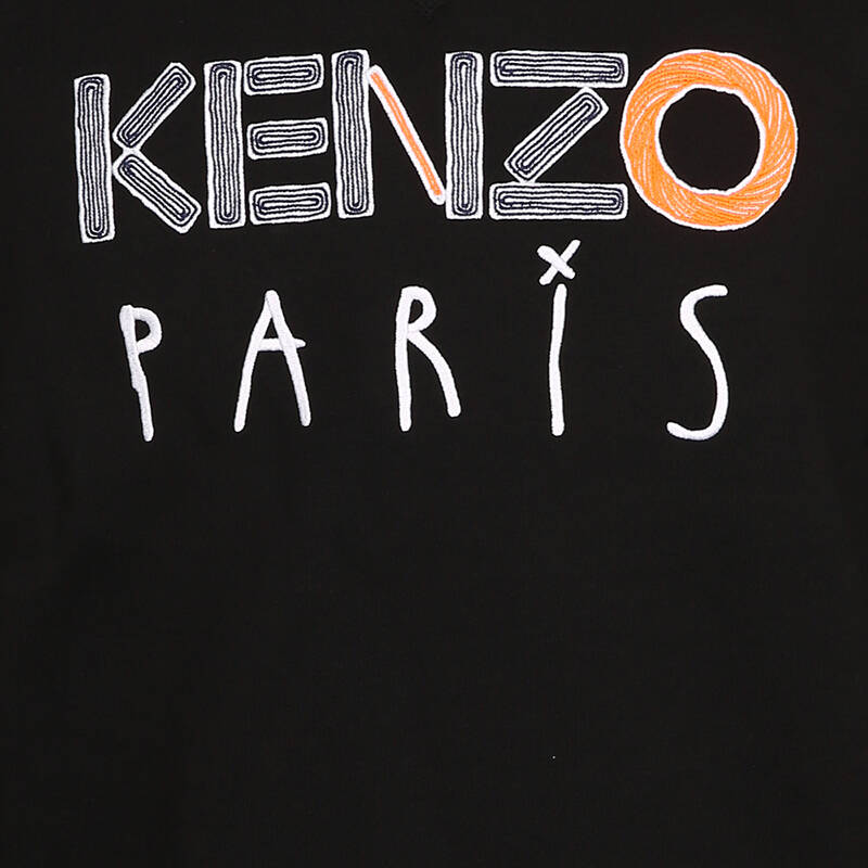 kenzo 高田贤三 男士黑色印花长袖运动衫 4mb 5sw094