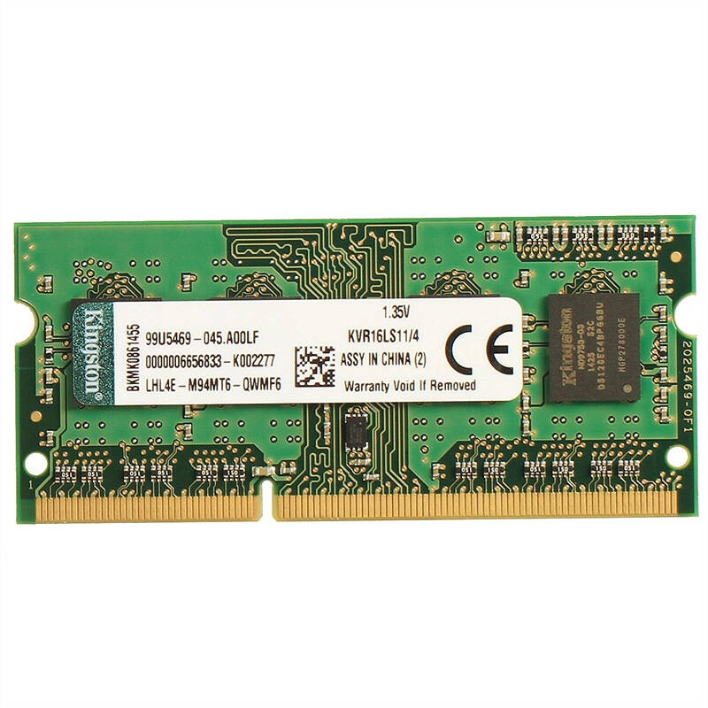 金士顿(kingston)低电压版 ddr3 1600 4gb 笔记本内存