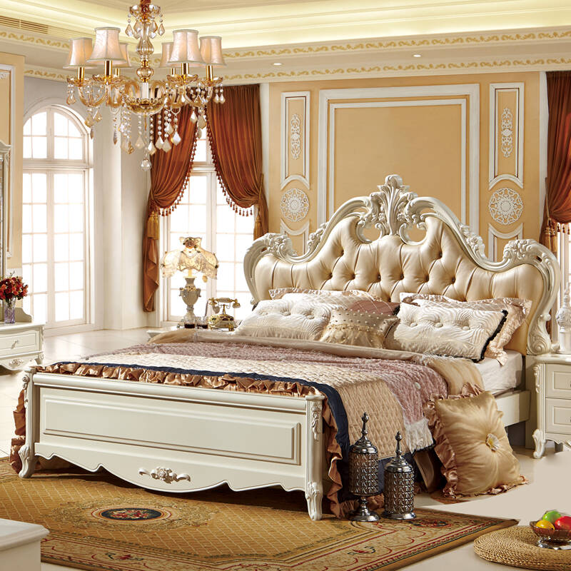 罗凯芬尼 欧式真皮床 双人法式床 卧室组合家具 软床957 a款床尾 1800