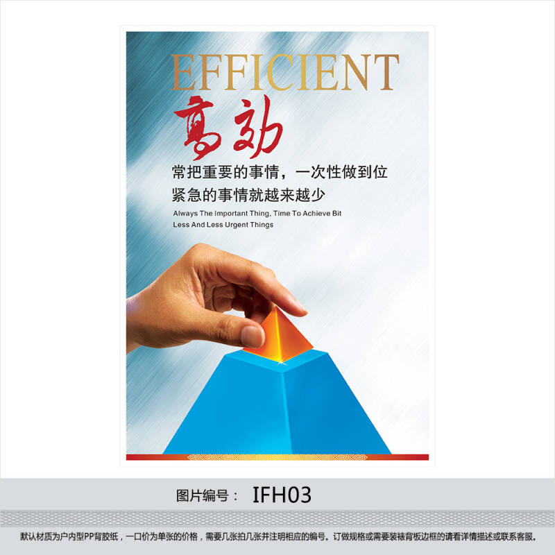 企业文化宣传海报 公司挂图标语 企业自励宣传画 高效