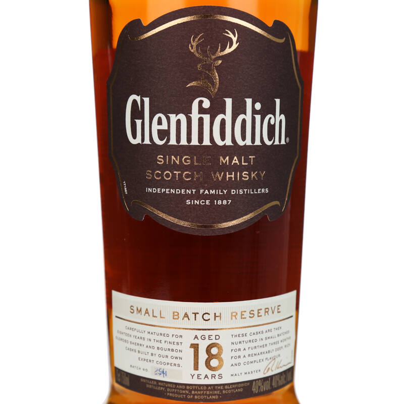 洋酒glenfiddich格兰菲迪单一麦芽威士忌(有盒) 格兰菲迪18年700ml