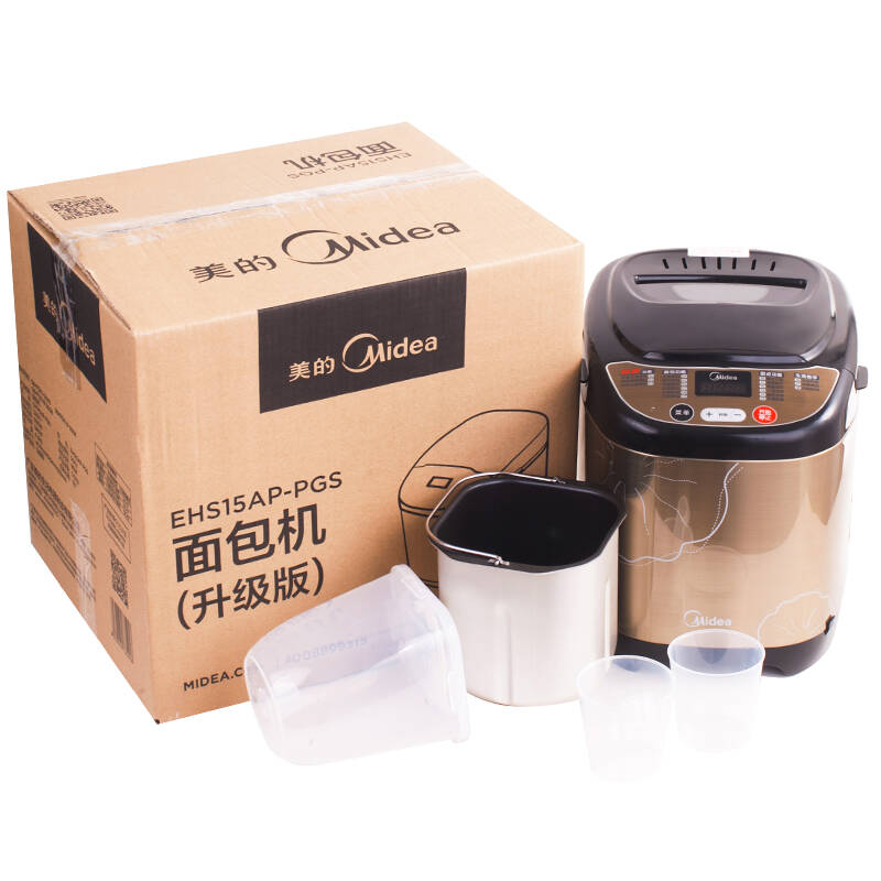 美的midea面包机厨师机早餐机和面机家用多用功揉面机酸奶机ehs15ap