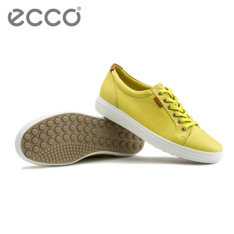 ecco爱步 2016春夏新品 现代休闲牛皮系带女鞋 柔酷 430013 黄色01187