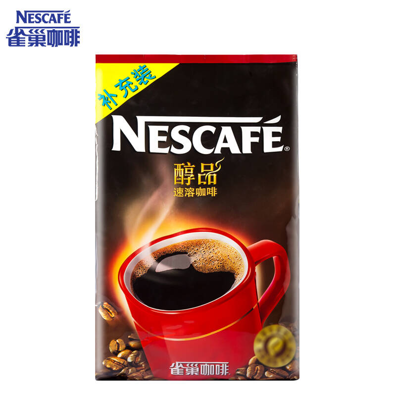 雀巢醇品咖啡500克袋装 速溶黑咖啡