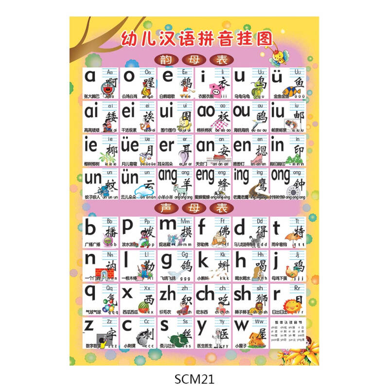 最新幼儿汉语拼音挂图 汉语拼音表 韵母表 声母表 汉语拼音 字母表