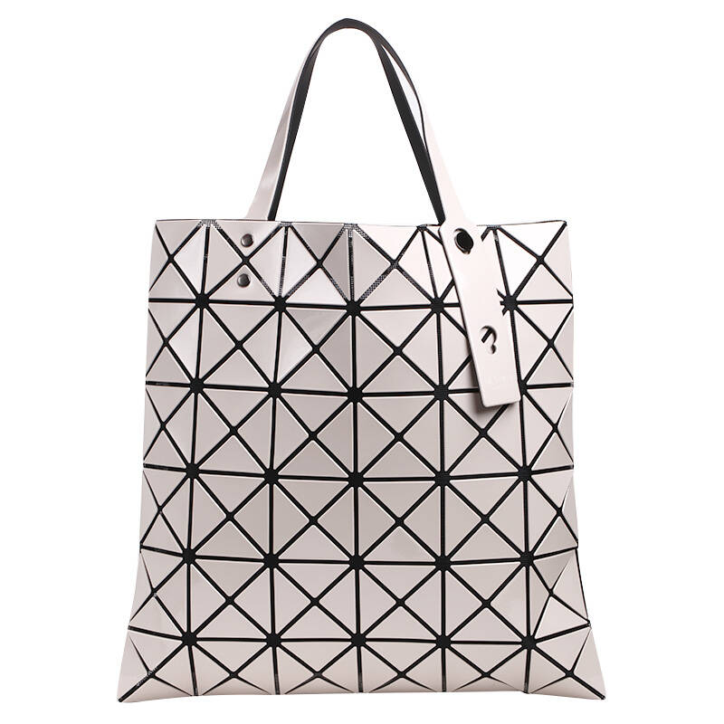 issey miyake 三宅一生女士米白色六格手提包 bao bao手袋 bb53-ag053