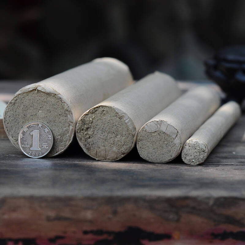 有福 五年陈艾绒手工艾条雷火灸艾柱加粗艾灸条可自切短艾柱 散装手工