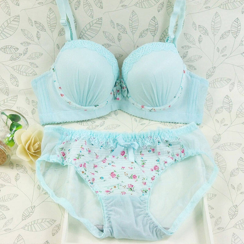 2015秋冬新款女装女文胸套装日系学生文胸棉少女内衣裤ycl261yz 米
