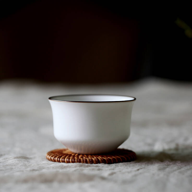 茶杯陶瓷品茗杯小茶杯潮汕功夫茶杯 脂白雅