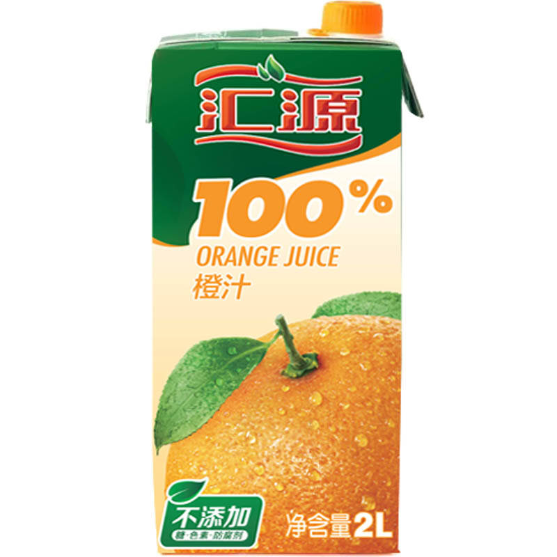 汇源 果汁 100%橙汁 2l*2盒 礼盒装