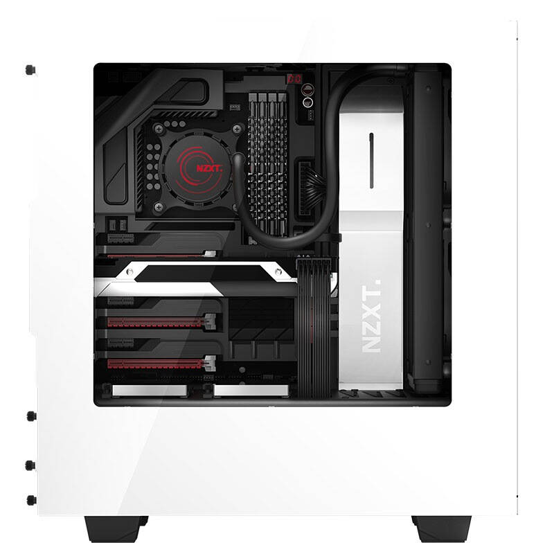 恩杰(nzxt)s340 白色 中塔式机箱(钢化面板/支持280水冷与长显卡/侧透