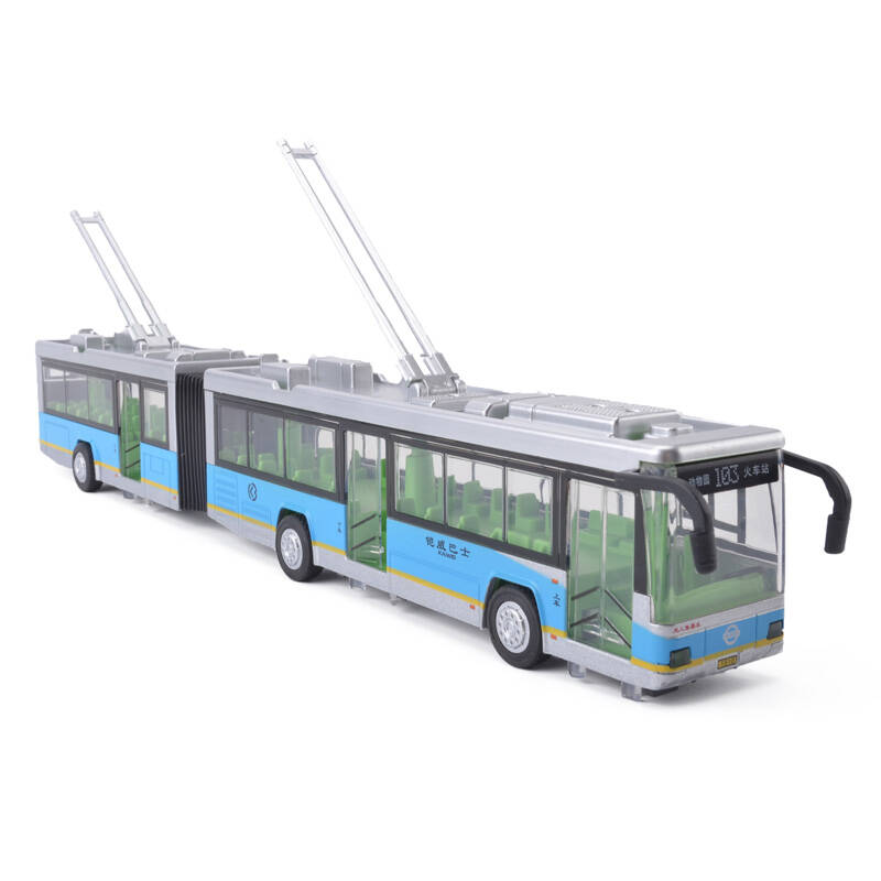 合金玩具车双层大巴士房车公交车地铁火车玩具模型学生校车