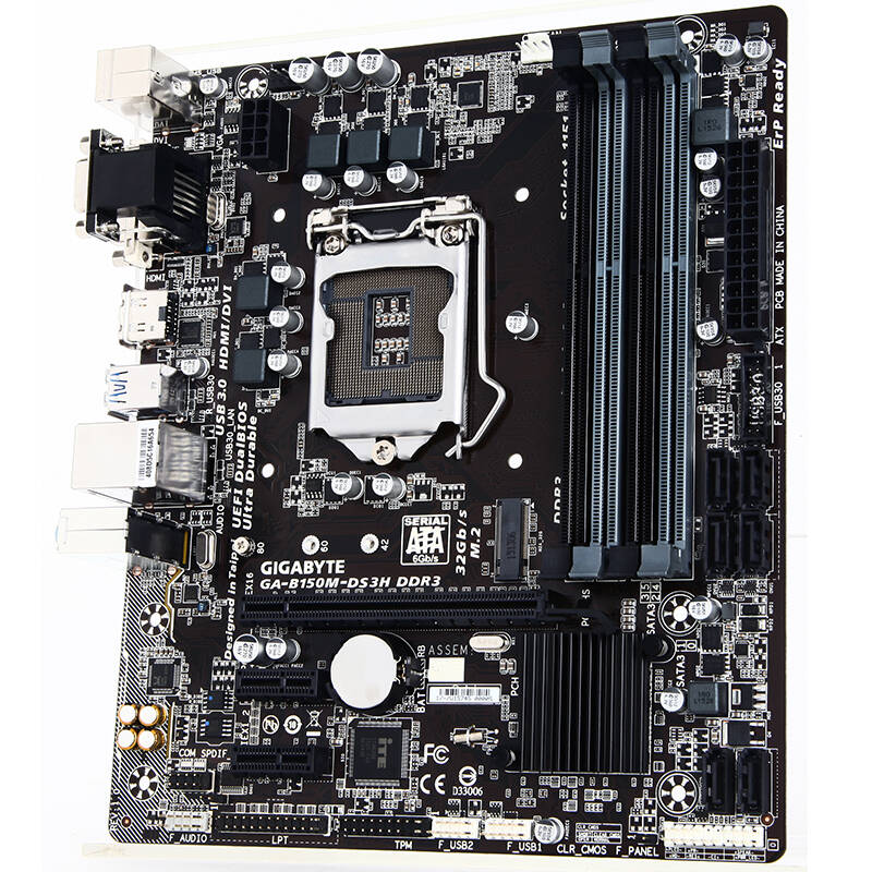 技嘉(gigabyte)b150m-ds3h ddr3 主板 (intel b150/lga 1151)