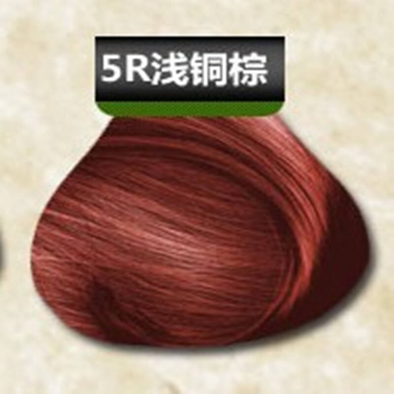 进口白发染黑色染发剂男女植物染发膏送染发工具三件套 5r浅铜棕色
