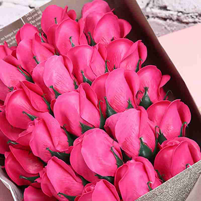 情人节创意 圣诞节礼物婚庆工艺香皂花玫瑰礼盒永生花肥皂花束送闺蜜