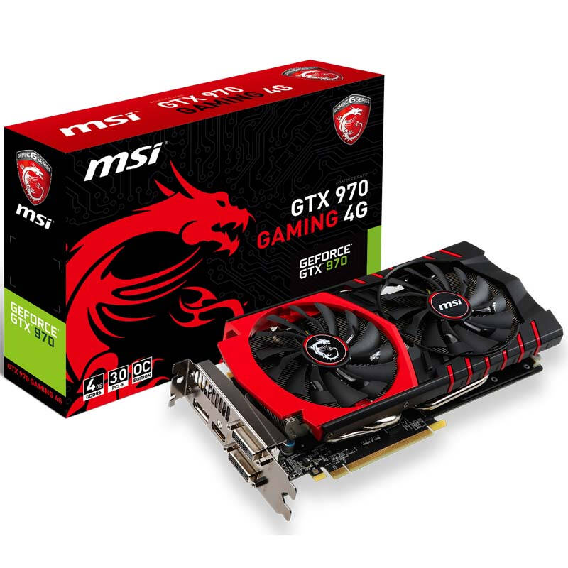 微星(msi)gtx 970 gaming 4g 1140(boost clock:1279/7010mhz 256