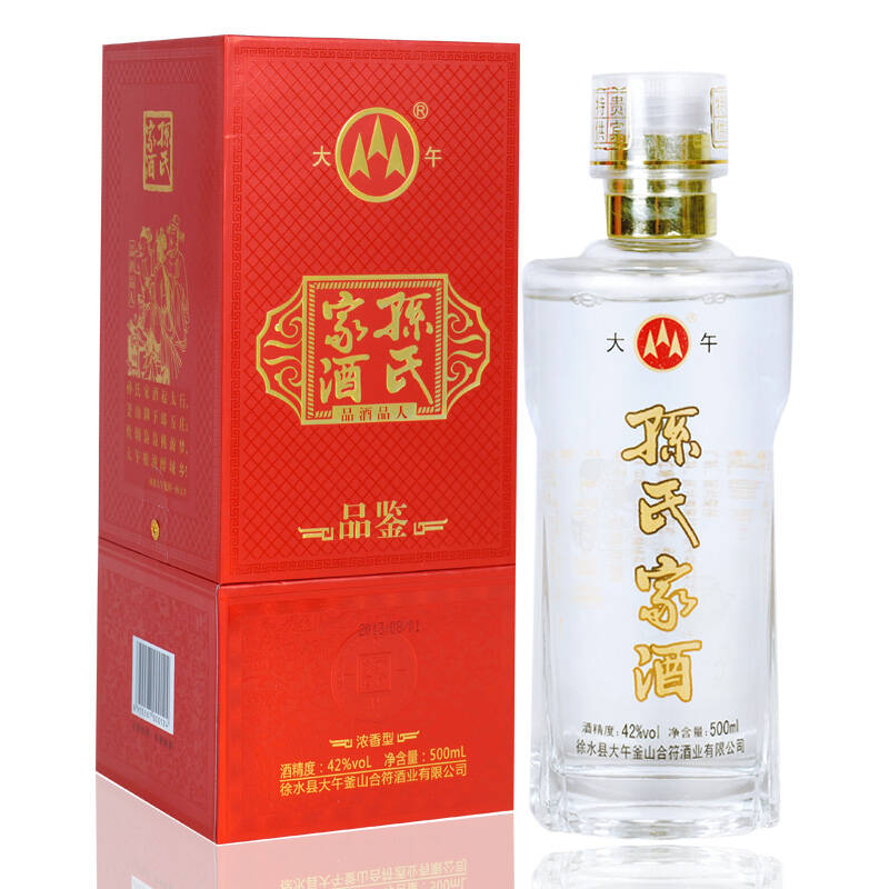河北大午孙氏家酒品鉴42度500ml浓香粮食酒国产高度白酒 1瓶