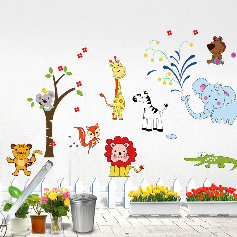 走廊玄关平面贴幼儿园教室布置贴画卡通儿童-幼儿园教室平面设计图
