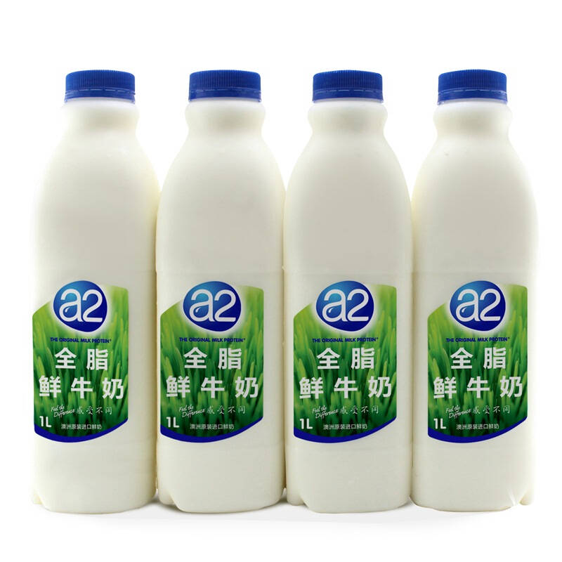 a2全脂鲜牛奶1l澳大利亚原装进口鲜奶巴氏杀菌鲜牛奶