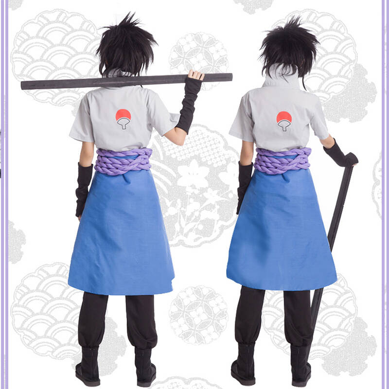 火影忍者 疾风传 宇智波佐助四代衣服 cosplay服装t恤