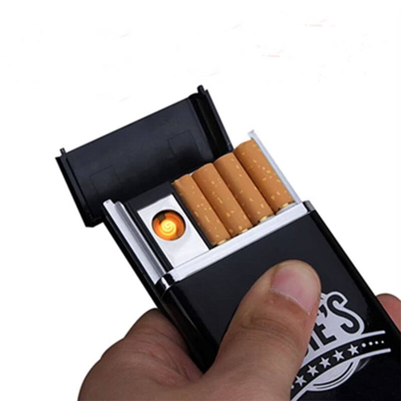 烟盒 烟盒8支装带防风打火机usb充电 香烟包装盒 香烟