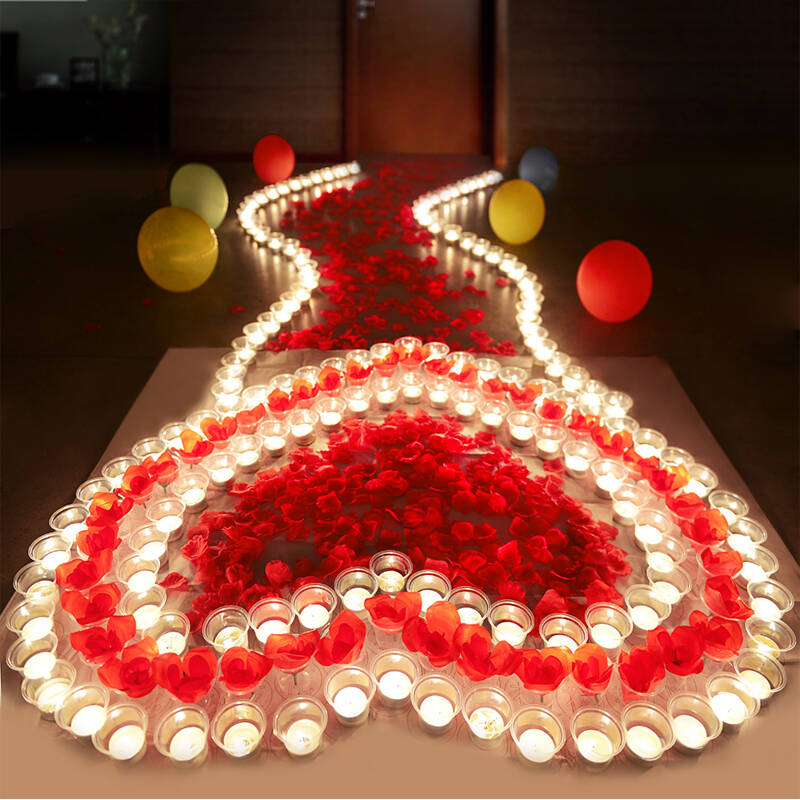 天长地久 蜡烛摆图创意浪漫蜡烛玫瑰套餐爱心生日表白