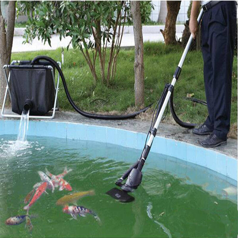 博宇wnq-1 水族鱼池清洁机 锦鲤鱼食吸污泵 污泥吸取机 鱼塘清洁器 苔