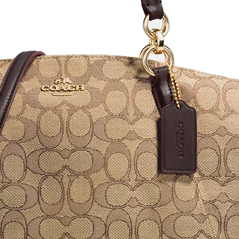 coach蔻驰 新品 女士时尚logo标志印花顶部拉链单肩斜