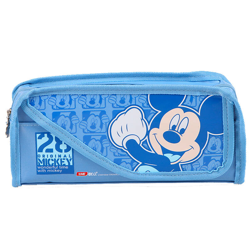 迪士尼正品小学生初中生儿童公主卡通文具袋笔袋dm5619 dm5619蓝
