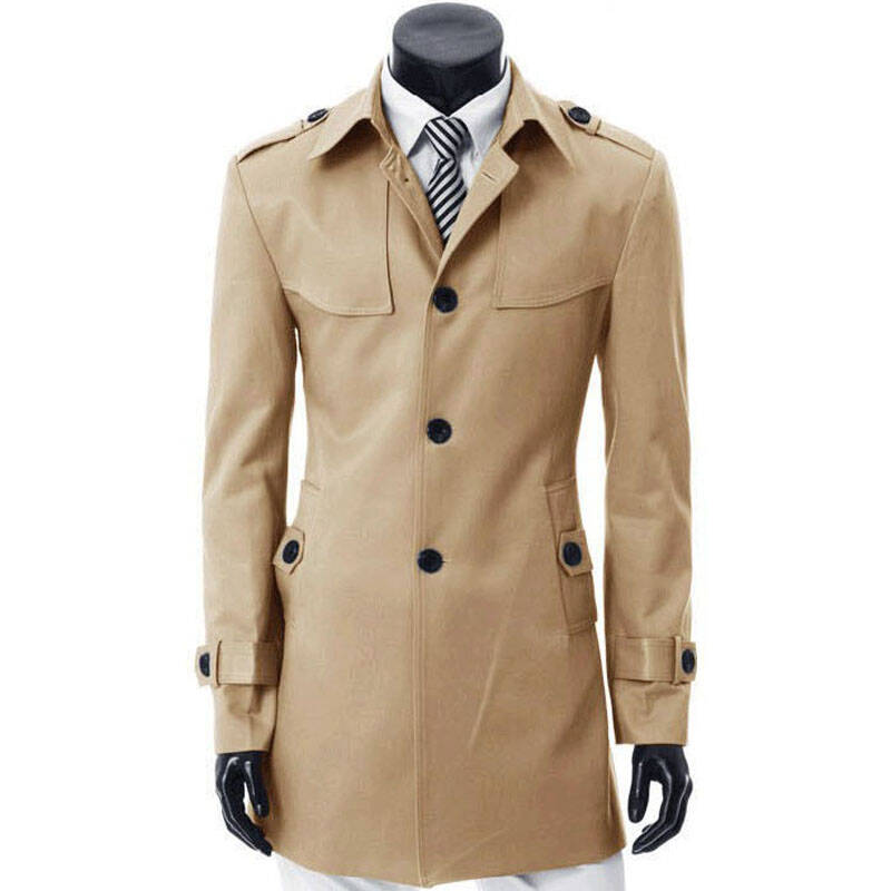 伯Ensibr2014韩版新款时尚男士薄款短风衣多