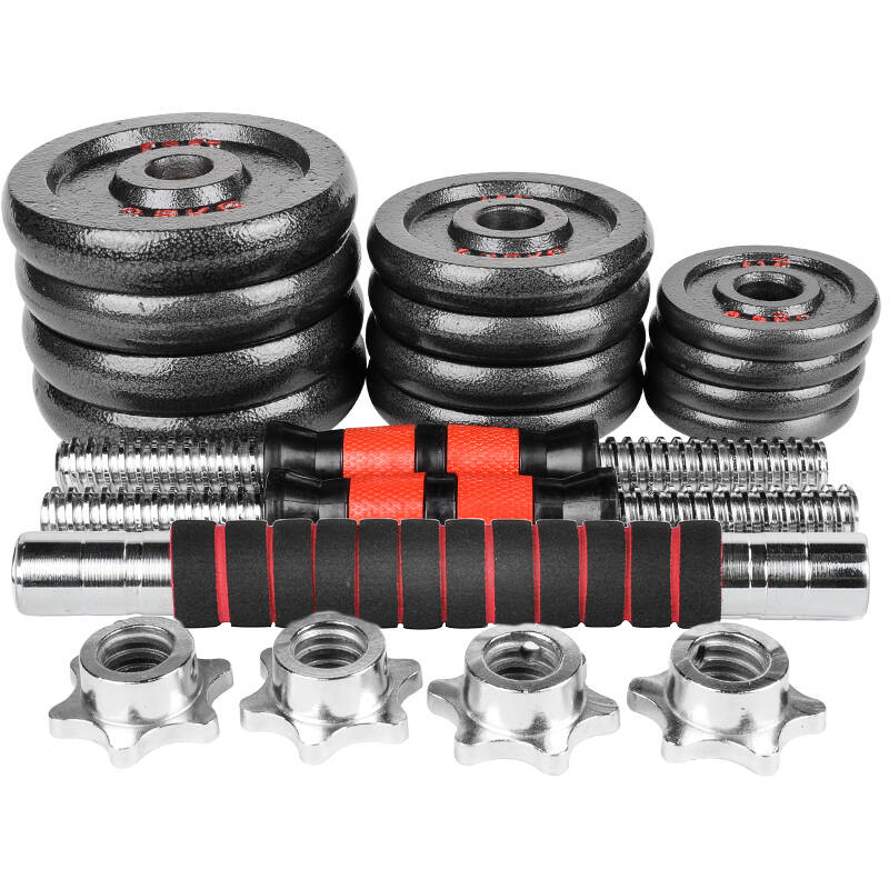 双牌 健身器材可拆卸组合男士烤漆哑铃15公斤