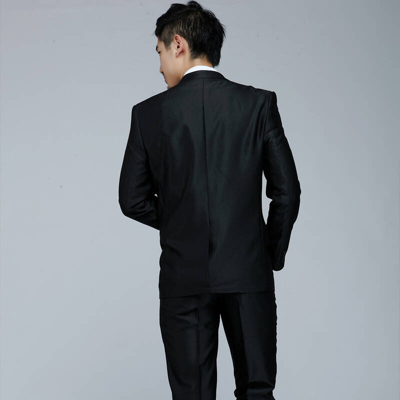 芮婕服装店*sg2000韩版男士修身西服套装 微光面香港别致款式西服男ms