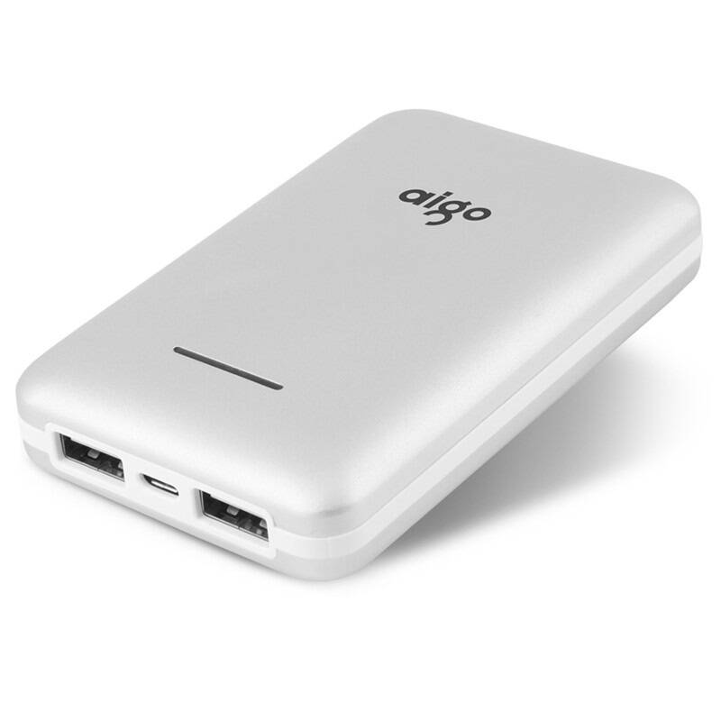 爱国者(aigo)移动电源10000毫安s3便携超薄迷你 充电宝 lg电芯 银色