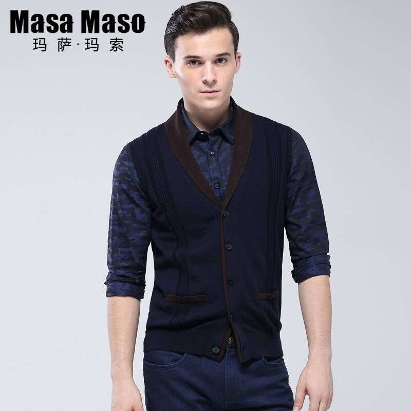 masa maso/玛萨玛索 优雅绅士系列毛背心 18660 18677