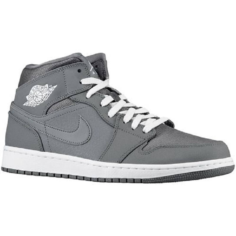 乔丹(jordan) jordan aj1 mid 男士中帮休闲板鞋 灰色