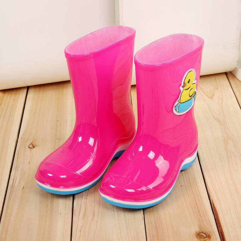 蓝万夏季儿童款下雨雨鞋雨靴 中筒防滑短靴628 粉色 39码