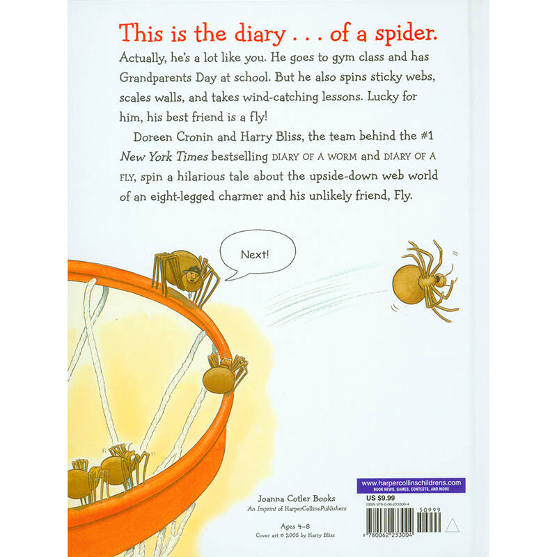 美国进口 diary of a spider 蜘蛛日记 精装