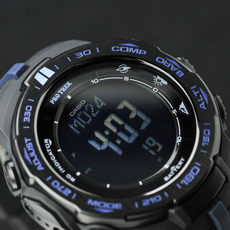 卡西欧(casio)手表protrek系列 太阳能电波第三代感应器登山运动男表