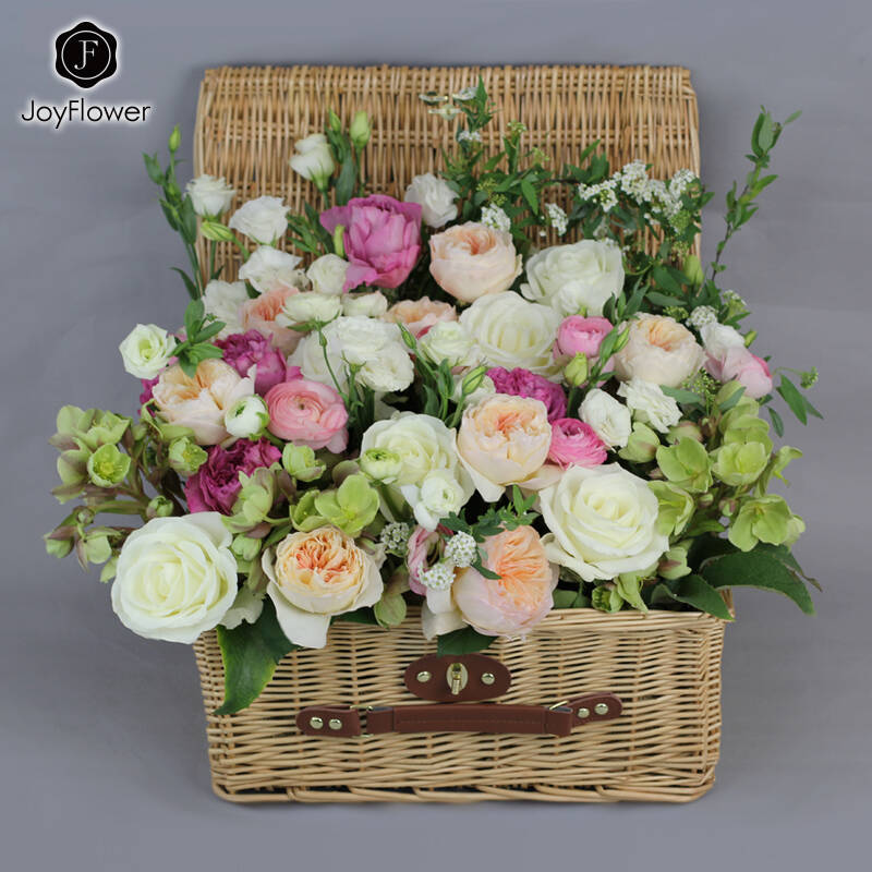 恭喜恭喜joyflower进口鲜花花篮婚礼商务北京上海 恭喜恭喜-粉色