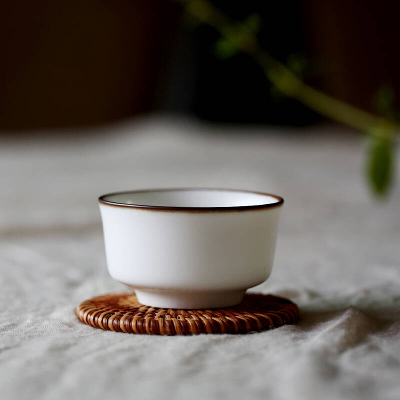 茶杯陶瓷品茗杯小茶杯潮汕功夫茶杯 脂白雅