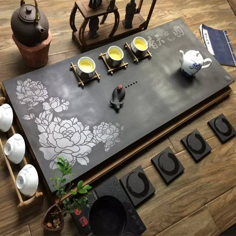 锦铭 整块大号乌金石茶盘 茶海茶台石制 石头茶盘茶具